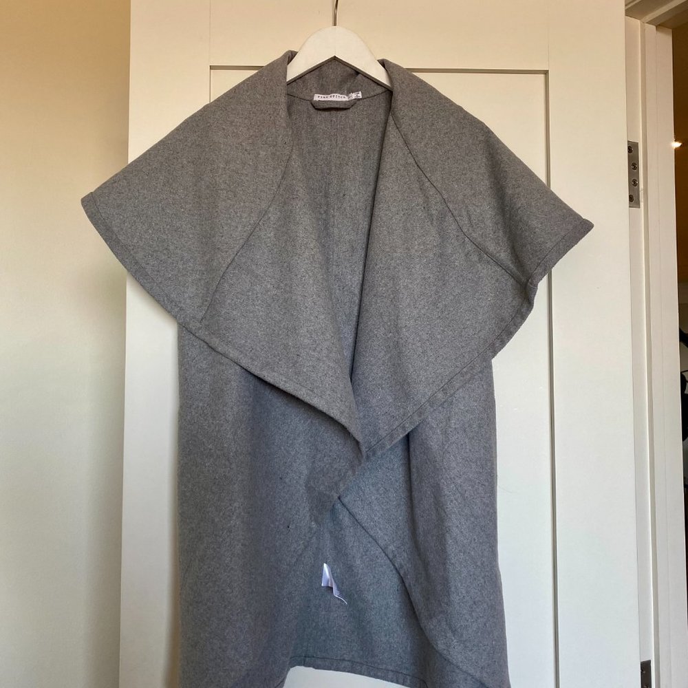 Pink Stitch Draped Vest Size 2